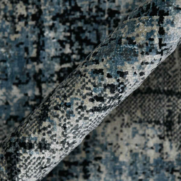 Dazzle Hand-knotted Wool Silk Area Rug Transitional Abstract Low Pile Accent
