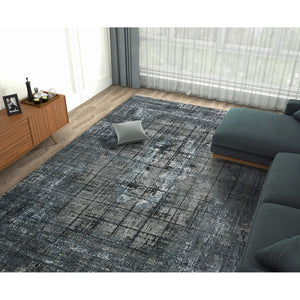 Dazzle Hand-knotted Wool Silk Area Rug Transitional Abstract Low Pile Accent