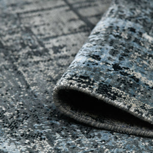 Dazzle Hand-knotted Wool Silk Area Rug Transitional Abstract Low Pile Accent