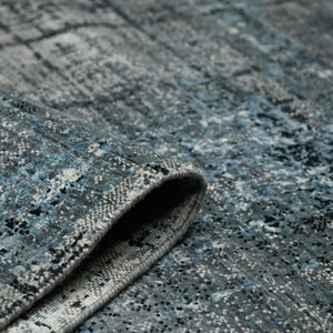 Dazzle Hand-knotted Wool Silk Area Rug Transitional Abstract Low Pile Accent