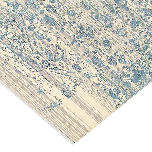 Dazzle Hand-knotted Wool Silk Abstract Area Rug for Modern and Transitional Living Spaces