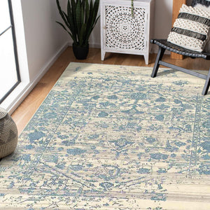 Dazzle Hand-knotted Wool Silk Abstract Area Rug for Modern and Transitional Living Spaces