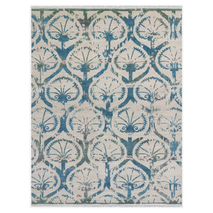 AMER Rugs Dazzle Hand-knotted Wool Silk Area Rug Ivory Floral Transitional Living Room Accent 8' x 10' DAZ30810
