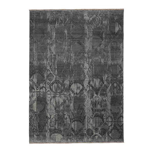 AMER Rugs Dazzle Wool Silk Hand-knotted Abstract Area Rug Artisan Crafted Low Pile for Modern Spaces 6' X 9' DAZ40609