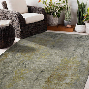 Dazzle Hand-knotted Wool Silk Geometric Area Rug Artisan Crafted for Modern Living Spaces