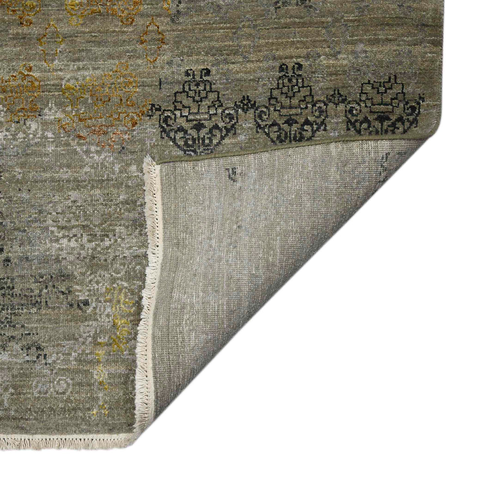 AMER Rugs Dazzle Hand-knotted Wool Silk Geometric Area Rug Artisan Crafted for Modern Living Spaces 2' X 3' DAZ60203