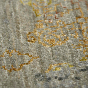 Dazzle Hand-knotted Wool Silk Geometric Area Rug Artisan Crafted for Modern Living Spaces