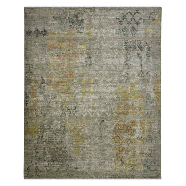 AMER Rugs Dazzle Hand-knotted Wool Silk Geometric Area Rug Artisan Crafted for Modern Living Spaces 8' X 10' DAZ60810