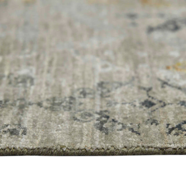 Dazzle Hand-knotted Wool Silk Geometric Area Rug Artisan Crafted for Modern Living Spaces