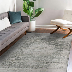 Dazzle Hand-knotted Wool Silk Abstract Area Rug Artisan Low Pile Modern Accent