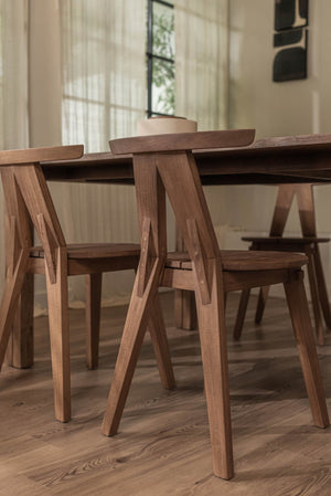 Lh Imports D-bodhi Artisan Buffalo Dining Chair – Unique Teak Wood Design With Distinctive Joinery & Character Brown Teak Wood Dba141