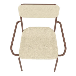 Manhattan Comfort Whythe Modern Dining Chair Natural Linen & Corten DC-2PZ-111