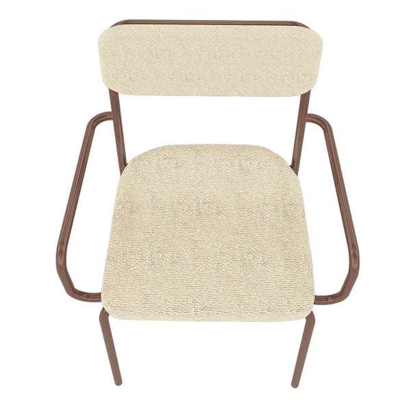 Manhattan Comfort Whythe Modern Dining Chair Natural Linen & Corten DC-2PZ-111