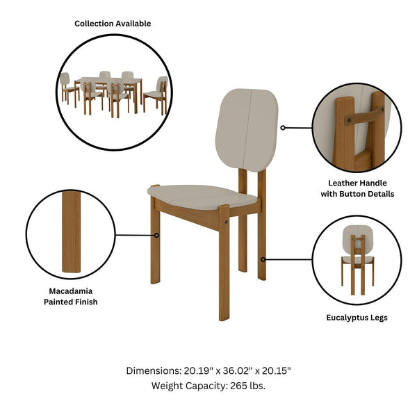 Gales Dining Chair in Greige - Set of 2 DC-83938-OW Manhattan Comfort