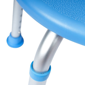 English Elm HERCULES Adjustable Bath & Shower Stool - Tool-Free Assembly, 300 lbs Capacity, Safe & Durable Support Blue DC-HY3400L-BLU-GG