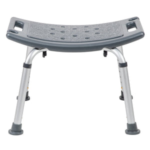 English Elm HERCULES Tool-Free Adjustable Bath & Shower Chair, 300 lb Capacity for Safe, Comfortable Use Gray DC-HY3410L-GRY-GG