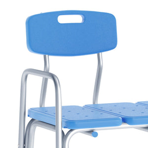 English Elm HERCULES Adjustable Bath & Shower Transfer Bench for Safe, Comfortable Mobility with 300 lbs Capacity Blue DC-HY3510L-BLU-GG