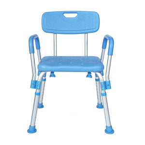 English Elm HERCULES Adjustable Bath & Shower Chair for Safety, Stability, and Custom Comfort Up to 300 lbs Blue DC-HY3520L-BLU-GG