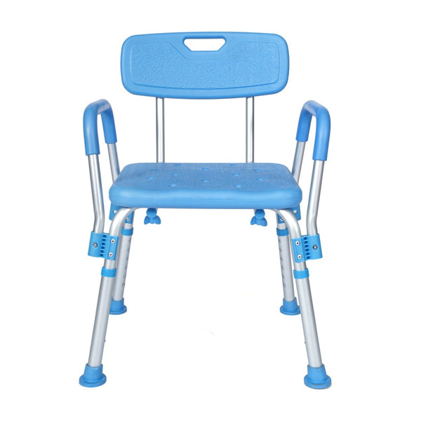 English Elm HERCULES Adjustable Bath & Shower Chair for Safety, Stability, and Custom Comfort Up to 300 lbs Blue DC-HY3520L-BLU-GG