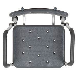 English Elm HERCULES Adjustable Bath & Shower Chair for Safety, Stability, and Custom Comfort Up to 300 lbs Gray DC-HY3520L-GRY-GG