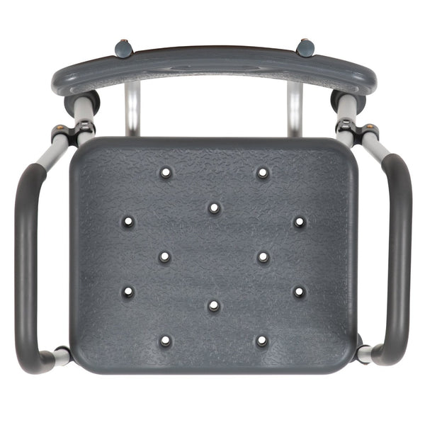 English Elm HERCULES Adjustable Bath & Shower Chair for Safety, Stability, and Custom Comfort Up to 300 lbs Gray DC-HY3520L-GRY-GG