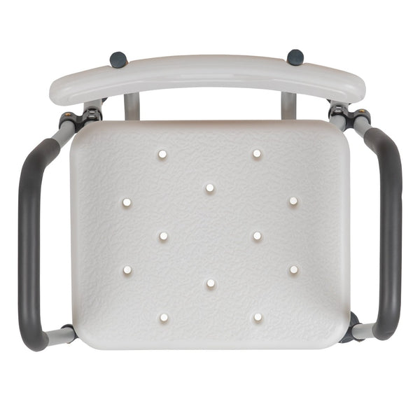 English Elm HERCULES Adjustable Bath & Shower Chair for Safety, Stability, and Custom Comfort Up to 300 lbs White DC-HY3520L-WH-GG