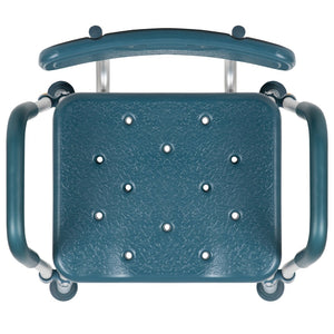 English Elm HERCULES 300 Lb. Capacity Adjustable Bath & Shower Chair with Quick-Release Back & Arms for Safety Navy DC-HY3523L-NV-GG