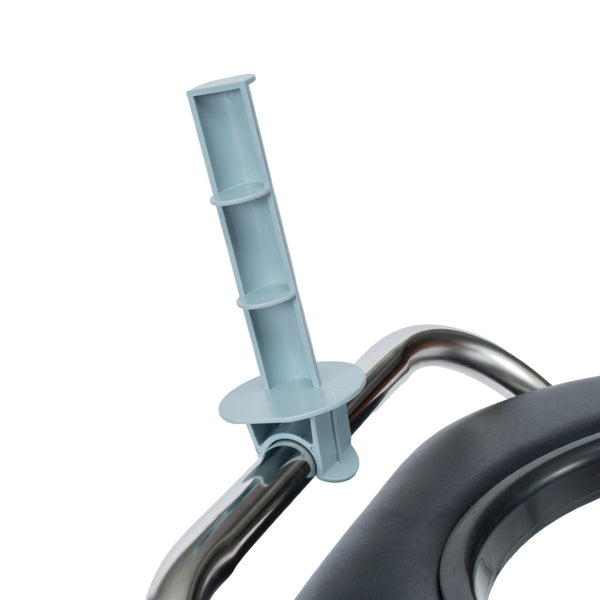 English Elm HERCULES Portable Folding Travel Toilet with Tissue Holder - Comfortable, Compact, Easy Setup! DC-HY6118S-SLVBLK-GG