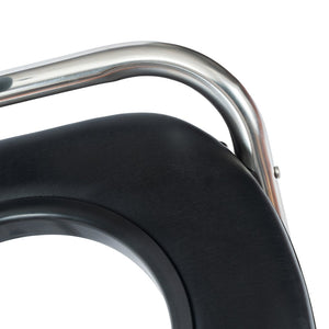 English Elm HERCULES Portable Folding Travel Toilet with Tissue Holder - Comfortable, Compact, Easy Setup! DC-HY6118S-SLVBLK-GG