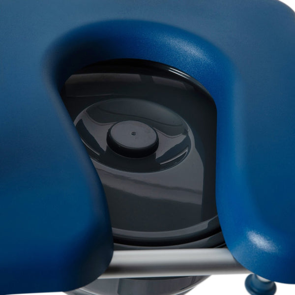 English Elm Hercules Shower Commode Chair with Safety Features, Adjustable Height, Padded Comfort & Easy Care Blue DC-HY6458L-BL-GG