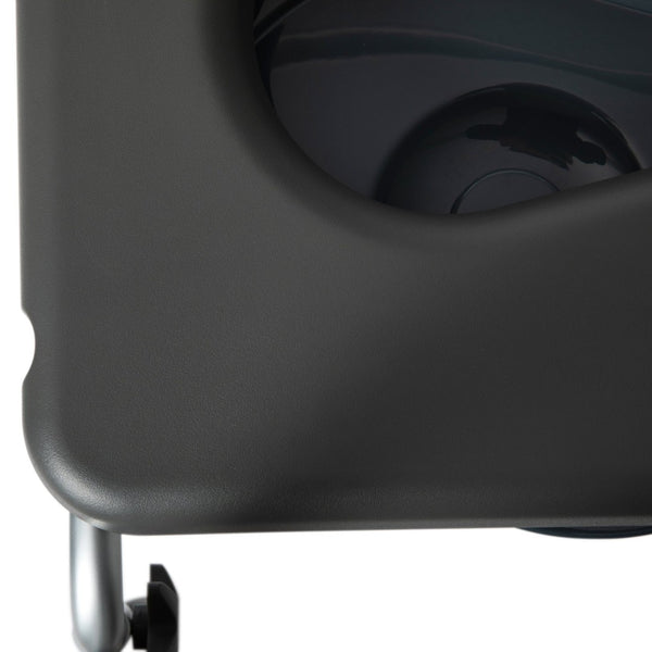 English Elm Hercules Shower Commode Chair with Safety Features, Adjustable Height, Padded Comfort & Easy Care Gray DC-HY6458L-GRY-GG