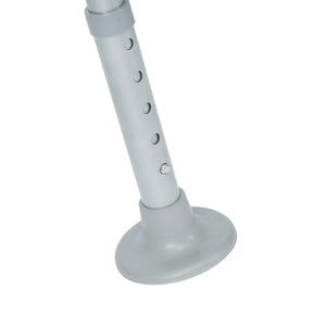 English Elm HERCULES Adjustable Toilet Safety Rail - Durable Silver Frame, Padded Grips & Stabilizing Suction Feet DC-HY6462-SLVGRY-GG