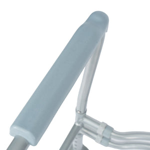 English Elm HERCULES Adjustable Toilet Safety Rail - Durable Silver Frame, Padded Grips & Stabilizing Suction Feet DC-HY6462-SLVGRY-GG