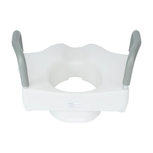English Elm HERCULES Elevated Toilet Seat with Adjustable Arms & Locking Mechanism for Safe, Comfortable Use DC-HY6605-WHT-GG