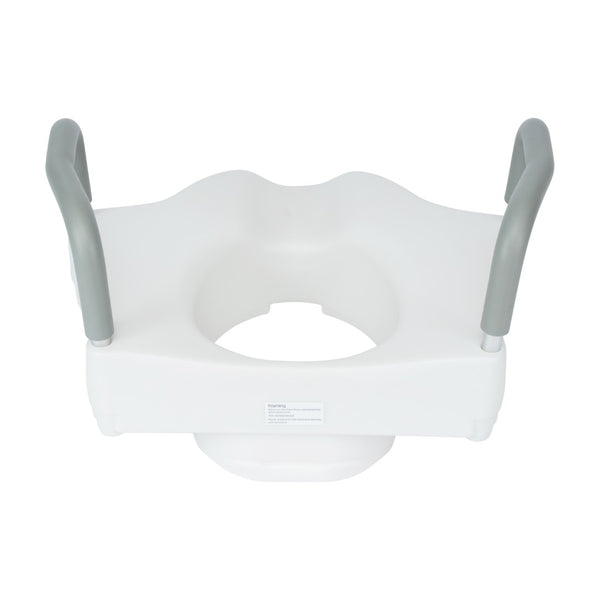 English Elm HERCULES Elevated Toilet Seat with Adjustable Arms & Locking Mechanism for Safe, Comfortable Use DC-HY6605-WHT-GG