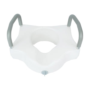 English Elm HERCULES Elevated Toilet Seat with Adjustable Arms & Locking Mechanism for Safe, Comfortable Use DC-HY6605-WHT-GG