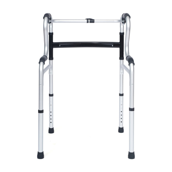 English Elm HERCULES Bi-Level Folding Walker - Lightweight, Adjustable, Customizable Mobility Aid for Independence DC-HY8150L-GRY-GG