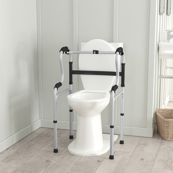 English Elm HERCULES Bi-Level Folding Walker - Lightweight, Adjustable, Customizable Mobility Aid for Independence DC-HY8150L-GRY-GG