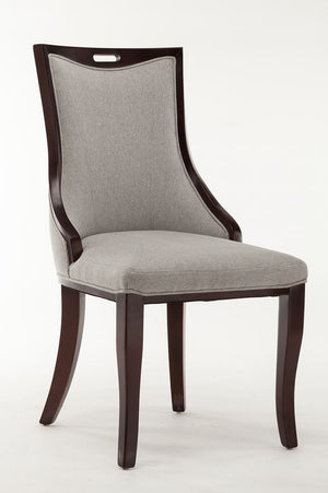 Manhattan Comfort Emperor Traditional Dining Chairs - Set of 2 Grey and Walnut DC002-GY