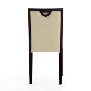 Manhattan Comfort Executor Traditional Dining Chairs - Set of 2 Cream and Walnut DC003-CR