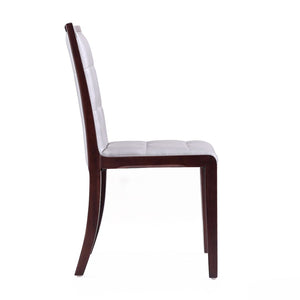 Manhattan Comfort Executor Traditional Dining Chairs - Set of 2 Silver and Walnut DC003-SV