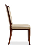 Manhattan Comfort Regent Traditional Dining Chairs - Set of 2 Cream and Walnut DC005-CR