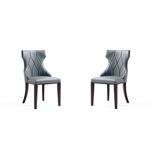 Manhattan Comfort Reine Traditional Dining Chairs - Set of 2 Pebble Grey DC007-PE