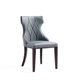 Manhattan Comfort Reine Traditional Dining Chairs - Set of 2 Pebble Grey DC007-PE