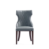 Manhattan Comfort Reine Traditional Dining Chairs - Set of 2 Pebble Grey DC007-PE