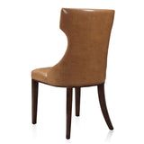 Manhattan Comfort Reine Traditional Dining Chairs - Set of 2 Saddle and Walnut DC007-SA