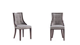 Manhattan Comfort Fifth Avenue Traditional Dining Chair - Set of 2 Grey DC008-GY