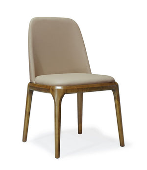 Manhattan Comfort Courding Modern Dining Chair Tan and Walnut DC009-TN