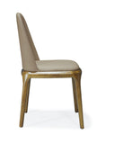 Manhattan Comfort Courding Modern Dining Chair Tan and Walnut DC009-TN