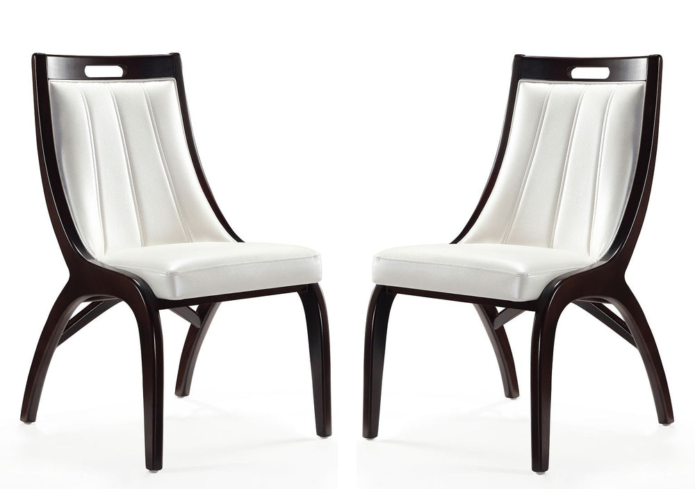 Manhattan Comfort Danube Traditional Dining Chair - Set of 2 Pearl White DC024-PW